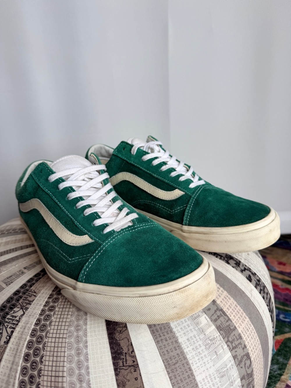 Vans Old Skool Green Suede Sneakers Men’s Size 12 – Classic Skate Style